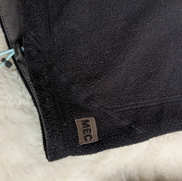 Mec fleece zipper sweater black women's small - Picture 2 of 6
